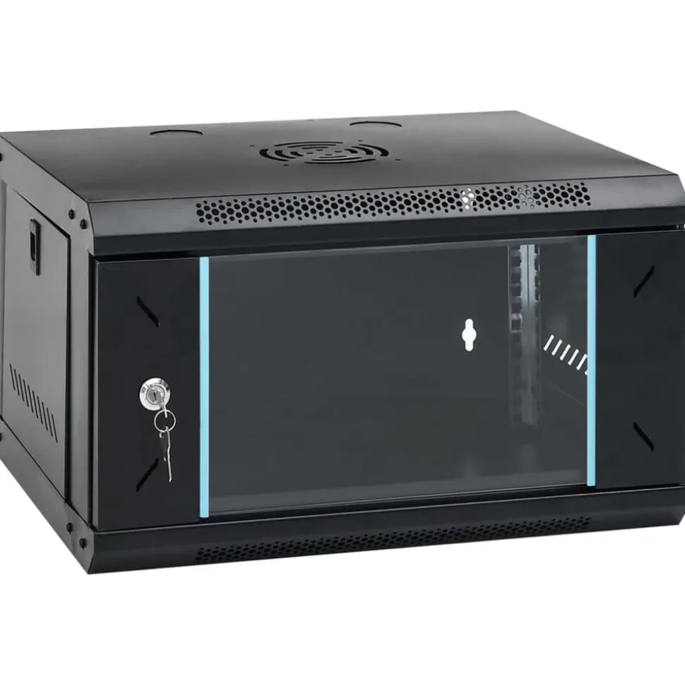 vidaXL 6U Wandgemonteerde Netwerkkast 19" IP20 53x40x30 cm