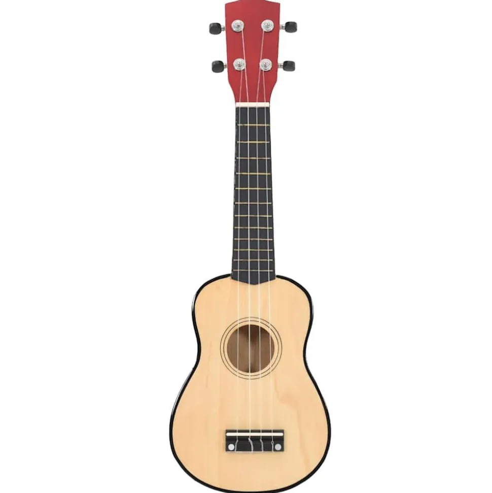 vidaXL Ukuleleset met tas voor kinderen sopraan 21'' lichthoutkleurig