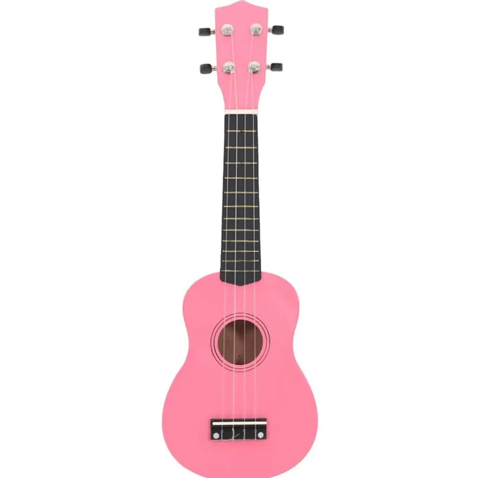 vidaXL Ukuleleset met tas voor kinderen sopraan 21'' roze