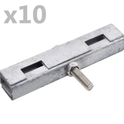 vidaXL U-matverbinding 10 sets zilverkleurig