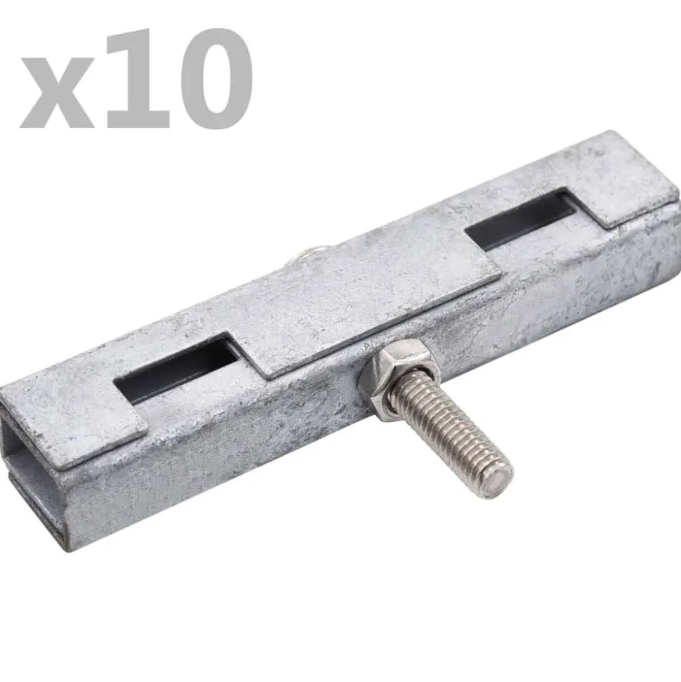 vidaXL U-matverbinding 10 sets zilverkleurig