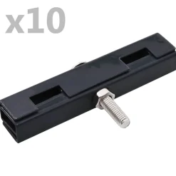 vidaXL U-matverbinding 10 sets antraciet