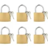 vidaXL U-slot met sleutels 6 pcs Koper IJzer