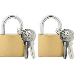 vidaXL U-slot met sleutels 2 pcs Koper IJzer