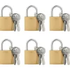 vidaXL U-slot met sleutels 6 pcs Koper IJzer