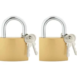 vidaXL U-slot met sleutels 2 pcs Koper IJzer