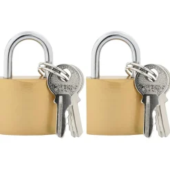 vidaXL U-slot met sleutels 2 pcs Koper IJzer