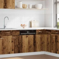 vidaXL Vaatwasserpaneel Lyon 45x3x67 cm bewerkt hout oud houtkleurig