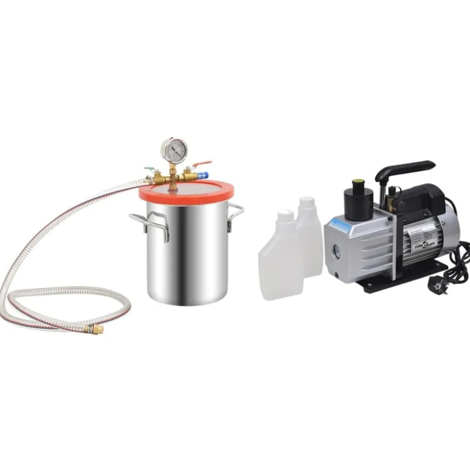vidaXL Vacuümkamer met 2-traps pomp 5,5 L