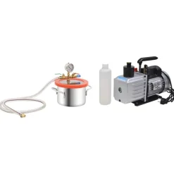vidaXL Vacuümkamer met 2-traps pomp 3,7 L