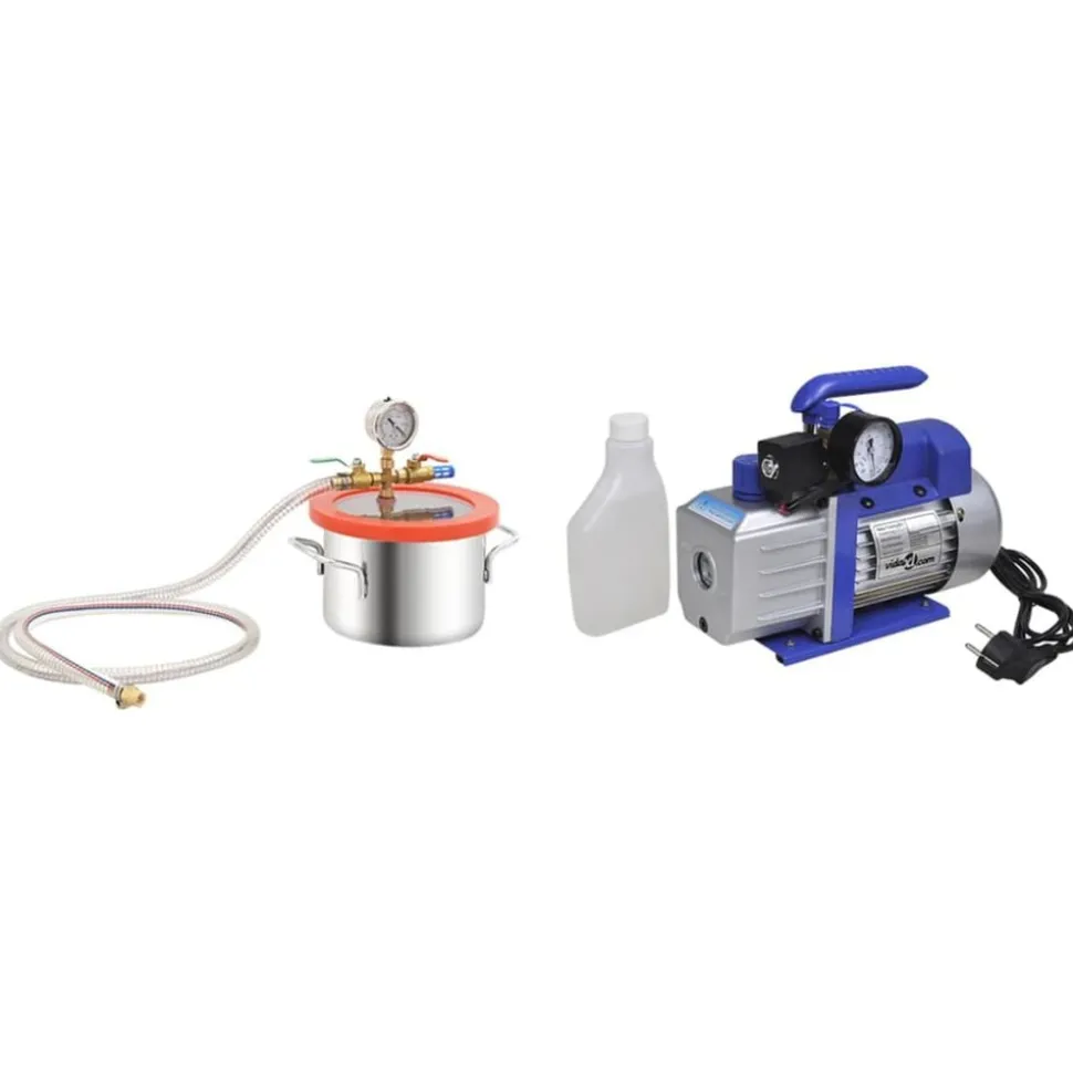 vidaXL Vacuümkamer met 1-traps pomp 3,7 L