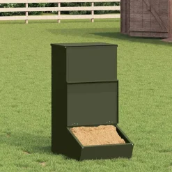 vidaXL Varkensvoeder Olijf Groen 55 x 38 x 76 cm Koudgewalst Staal