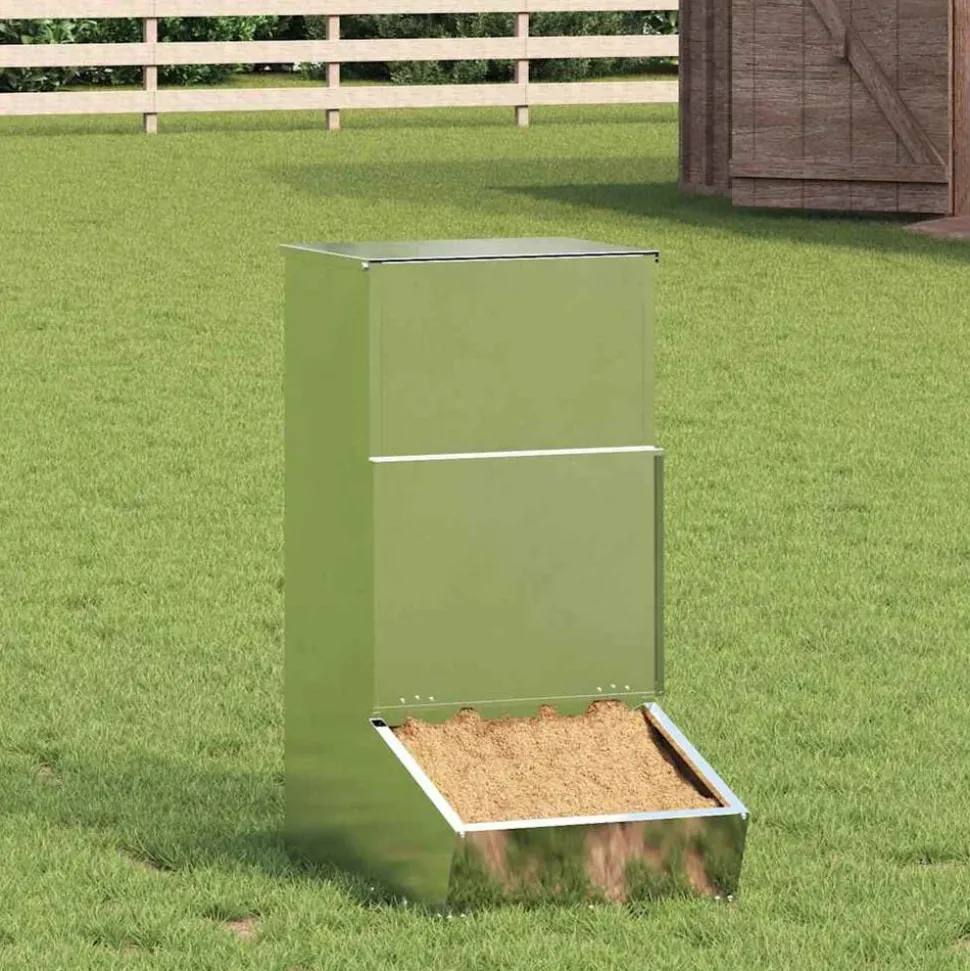 vidaXL Varkensvoeder Zilver 55 x 38 x 76 cm Gegalvaniseerd staal
