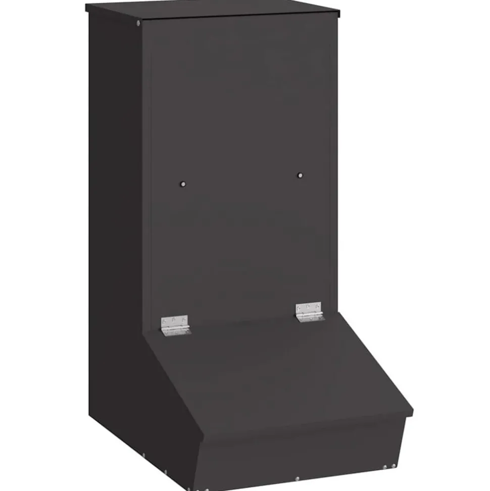 vidaXL Varkensvoeder Zwart 55 x 38 x 76 cm Koudgewalst Staal