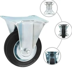 vidaXL Vaste wielen 4 st 100 mm