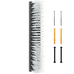 vidaXL Vee borstels Zwart en Wit 50 x 10 x 6.5 cm Kunststof en Staal