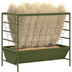 vidaXL Vee voeder Olijf Groen 100 x 60 x 90 cm Koudgewalst Staal