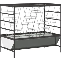 vidaXL Vee voeder Zilver 100 x 60 x 90 cm Gegalvaniseerd staal