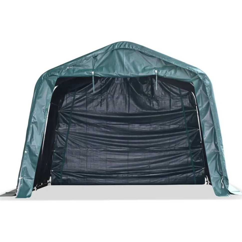 vidaXL Veetent verwijderbaar 550 g/m² 3,3x3,2 m PVC donkergroen