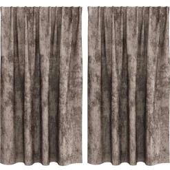 vidaXL Velvet Gordijnen 2 pcs Cappuccino 140 x 140 cm Fluweel