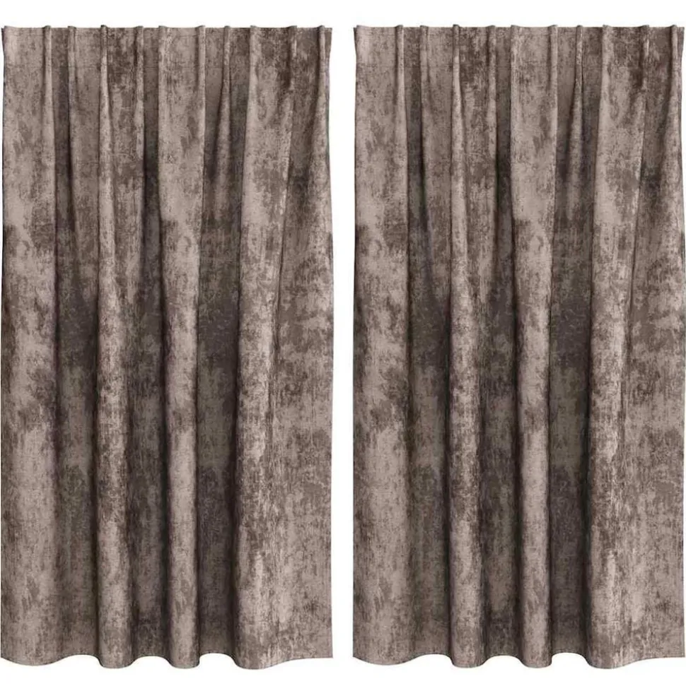 vidaXL Velvet Gordijnen 2 pcs Cappuccino 140 x 140 cm Fluweel