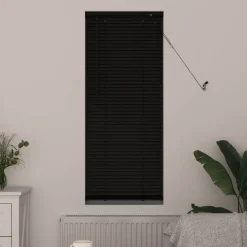 vidaXL Venetiaanse Blind Zwart 150 x 40 cm PVC