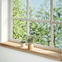 vidaXL Vensterbanken 2 st onbehandeld 70x15x2 cm massief eikenhout