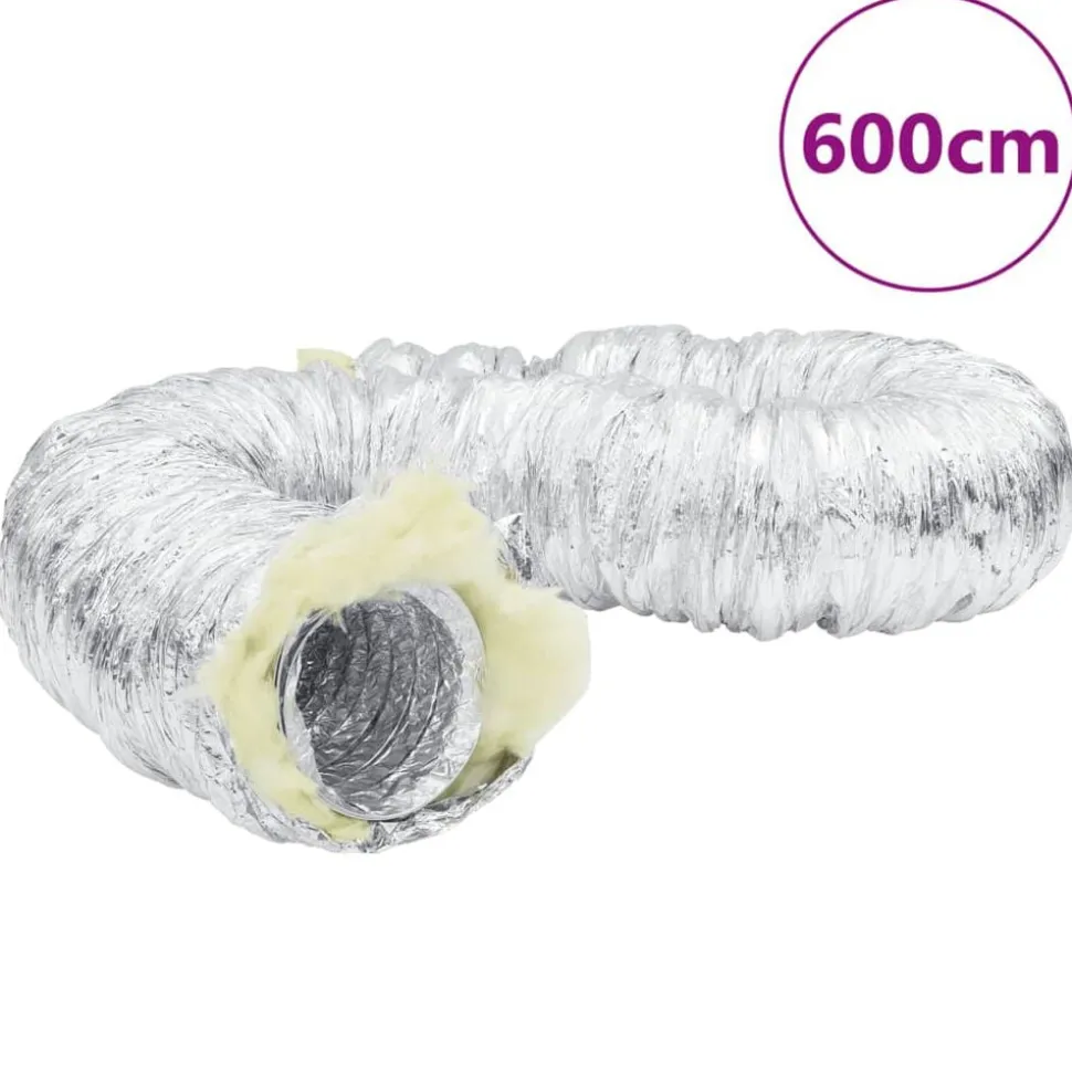 vidaXL Ventilatieslang geïsoleerd Ø10 cm 6 m aluminium