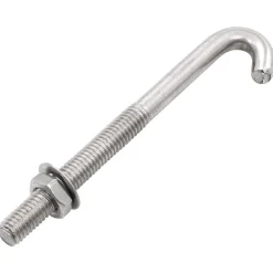 vidaXL Verankerde J-bout met moer en sluitring 25 sets M8x100 mm
