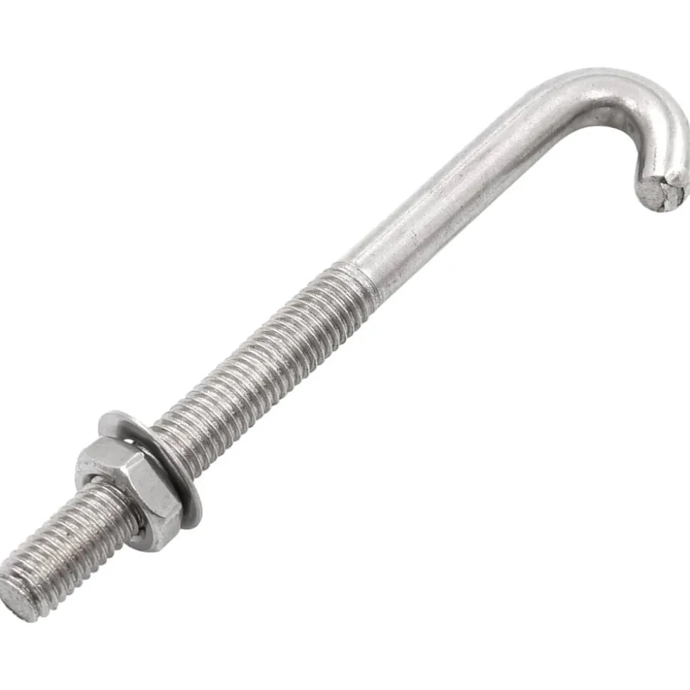 vidaXL Verankerde J-bout met moer en sluitring 25 sets M8x100 mm