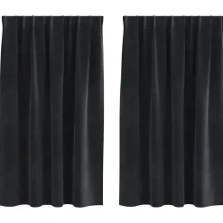 vidaXL Verduisterende gordijnen 2 pcs Zwart 140 x 140 cm Fluweel