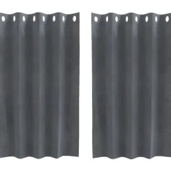 vidaXL Verduisterende gordijnen 2 pcs Lichtgrijs 140 x 140 cm Fluweel