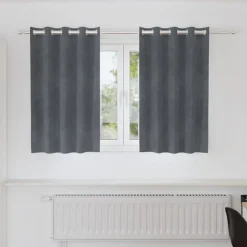 vidaXL Verduisterende gordijnen 2 pcs Lichtgrijs 140 x 140 cm Fluweel
