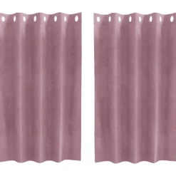 vidaXL Verduisterende gordijnen 2 pcs Donkerroze 140 x 140 cm Fluweel