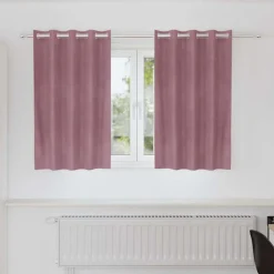 vidaXL Verduisterende gordijnen 2 pcs Donkerroze 140 x 140 cm Fluweel