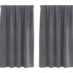 vidaXL Verduisterende gordijnen 2 pcs Lichtgrijs 140 x 140 cm Fluweel