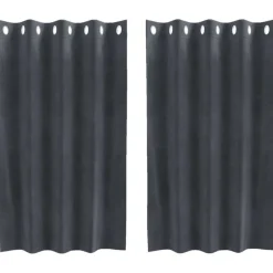 vidaXL Verduisterende gordijnen 2 pcs Lichtgrijs 140 x 140 cm Fluweel
