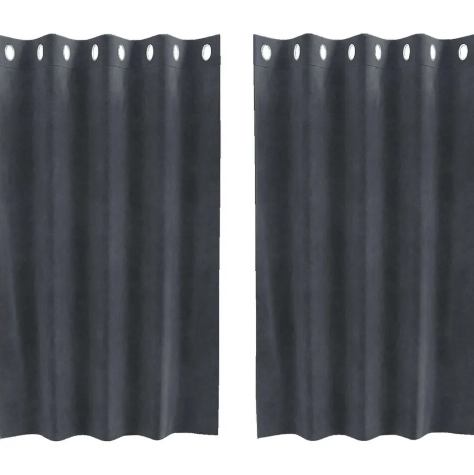 vidaXL Verduisterende gordijnen 2 pcs Lichtgrijs 140 x 140 cm Fluweel