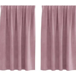 vidaXL Verduisterende gordijnen 2 pcs Donkerroze 140 x 140 cm Fluweel