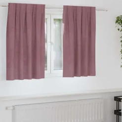 vidaXL Verduisterende gordijnen 2 pcs Donkerroze 140 x 140 cm Fluweel