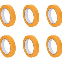 vidaXL Verf Maskertapes 6 pcs Geel 19mm x 50m Papier