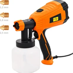 vidaXL Verfspuit elektrisch met 3 mondstukken 500 W 800 ml