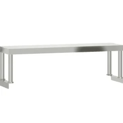 vidaXL Verhoging voor werktafel 110x30x35 cm roestvrij staal