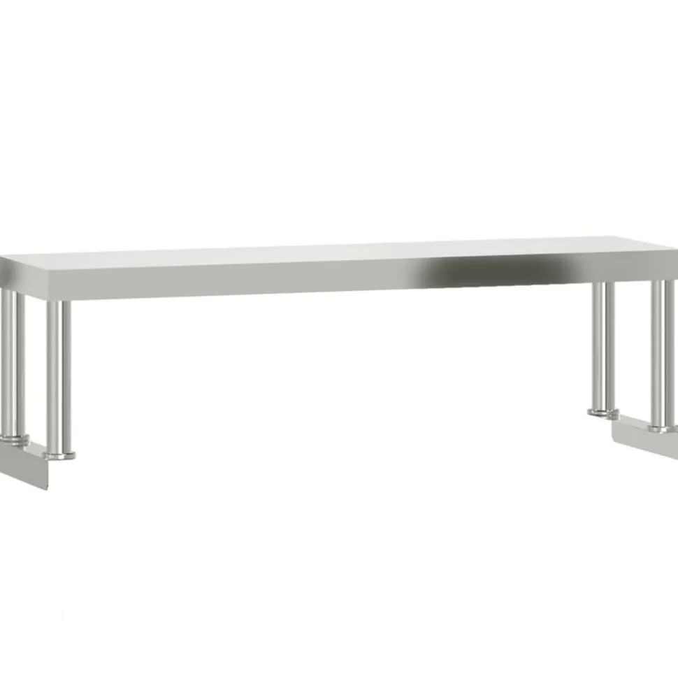 vidaXL Verhoging voor werktafel 110x30x35 cm roestvrij staal