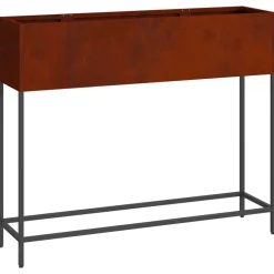 vidaXL Verhoogde Tuin Plantbak Roestig 100 x 26 x 82 cm Cortenstaal