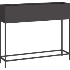 vidaXL Verhoogde Tuin Plantbak Zwart 100 x 26 x 82 cm Staal