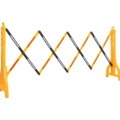 vidaXL Verkeersbarrière inklapbaar 250x38x96 cm geel en zwart