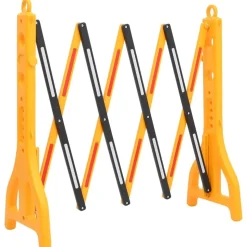 vidaXL Verkeersbarrière inklapbaar 250x38x96 cm geel en zwart