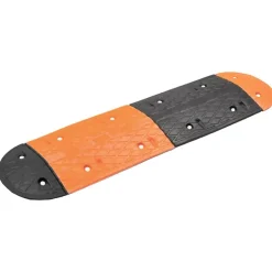 vidaXL Verkeersdrempel 129x32,5x4 rubber geel en zwart