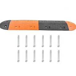 vidaXL Verkeersdrempel 129x32,5x4 rubber geel en zwart